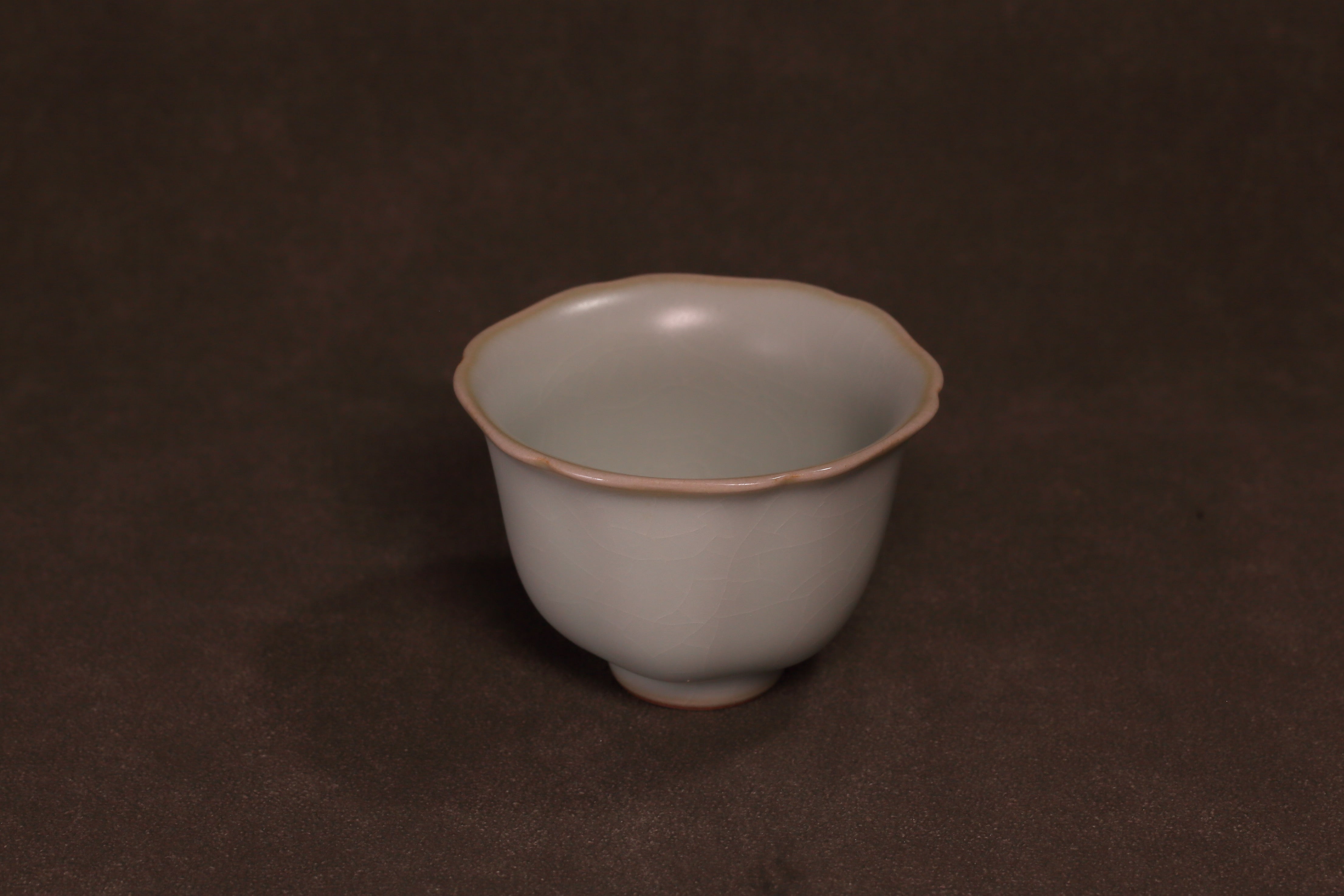 汝窑·天青系列｜葵口杯·对杯（约60ml） – 王老师的选品Kim's selections